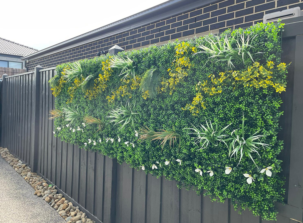 artificial hedge on wall artificial hedge on wall
