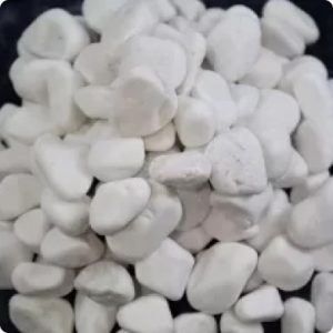 white pebbles