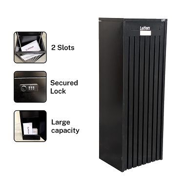 Parcel Piller Charcoal Letter Box_new4 Parcel Piller Charcoal Letter Box_new4