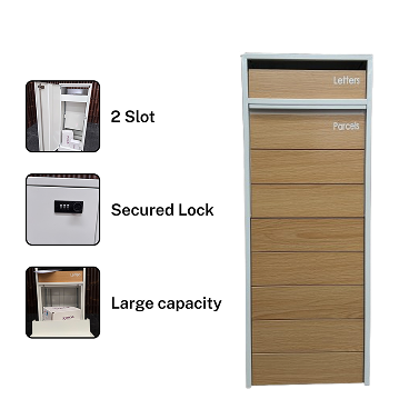 Parcel Piller White Woodgrain_4 Parcel Piller White Woodgrain_4