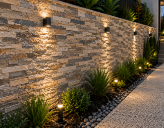 Entrance and Porticos - Application of Stacked Stone
