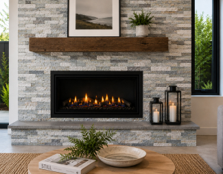 Fireplace Surround - Application of Stacked Stone