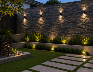 Outdoor Living Space - Application of Stacked Stone