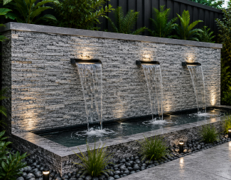 Water Features - Application of Stacked Stone